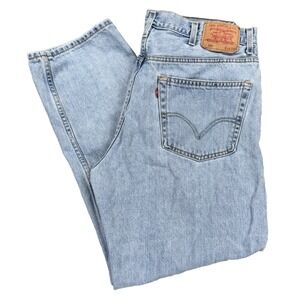 Levis 550 Relaxed Fit Blue Denim Jeans Mens 40 x 32 Straight Leg Mid Rise